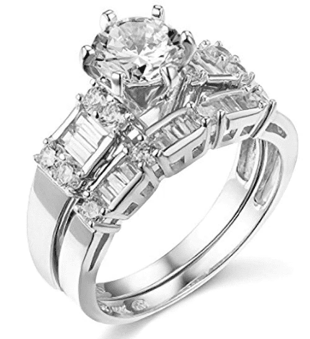 14K White Gold Engagement Ring Set L83078