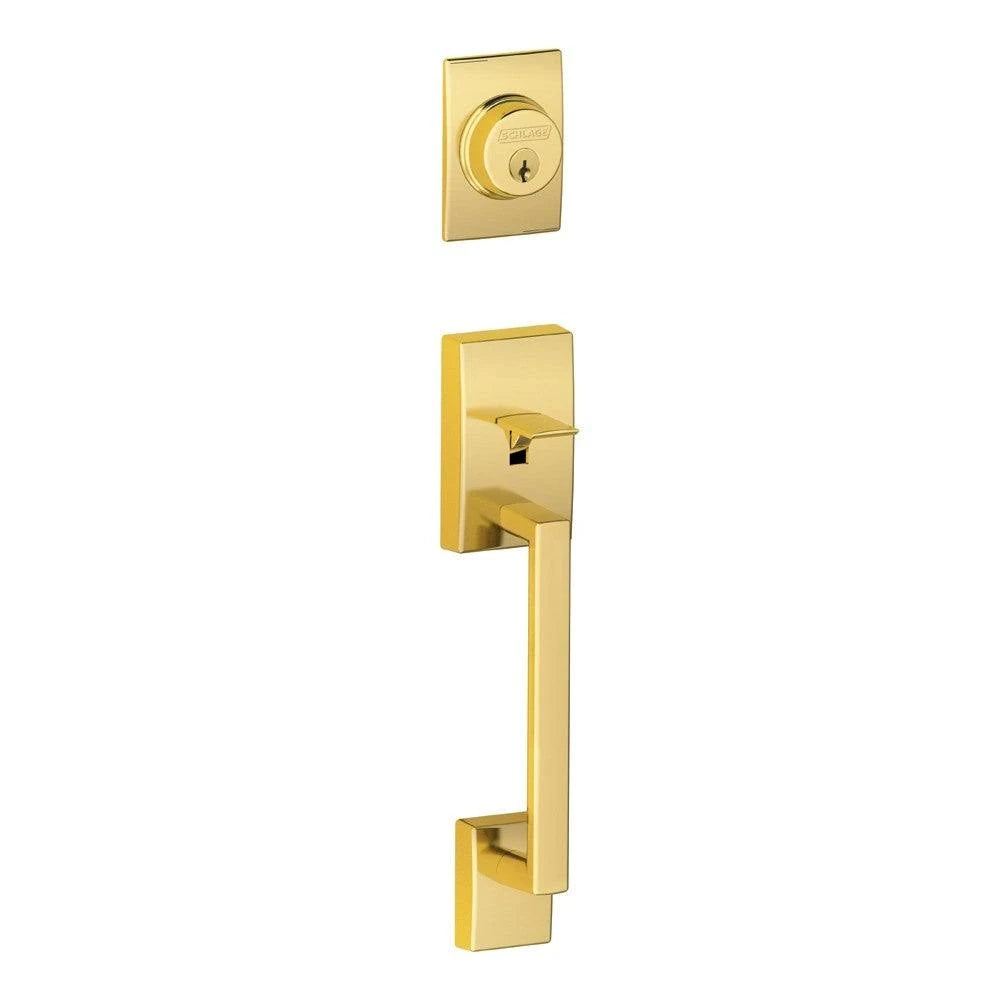 Satin Chrome Single Cylinder Exterior Entrance Handleset D10234