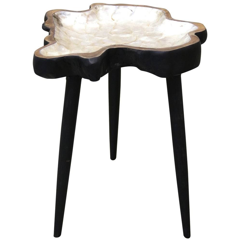 Brown Solid Teak Side Table C106