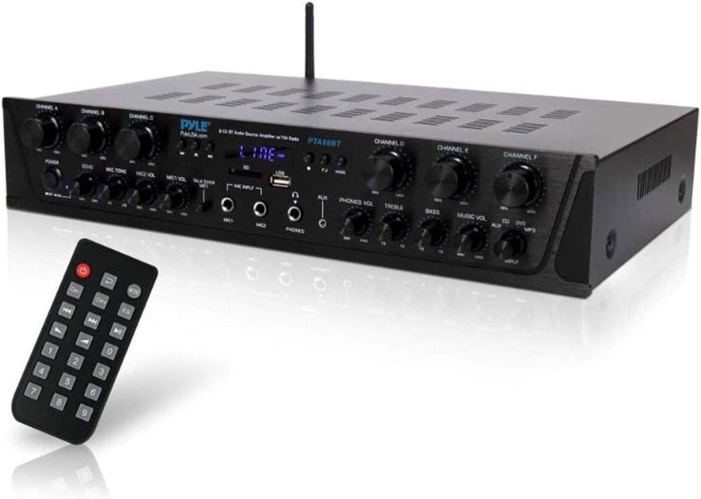 Wireless 6 Channel 600 Watt Bluetooth Stereo Receiver Amplifier G1500