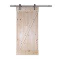 Unfinished Knotty Pine Interior Barn Door Slab 24 x 84 R38221