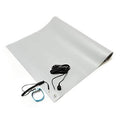 ESD Mat Kit, 30 x 30 x 0.094 Inches, Gray, Includes Wrist Strap and Ground Z939314