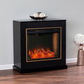 Black Wood Fireplace E6088