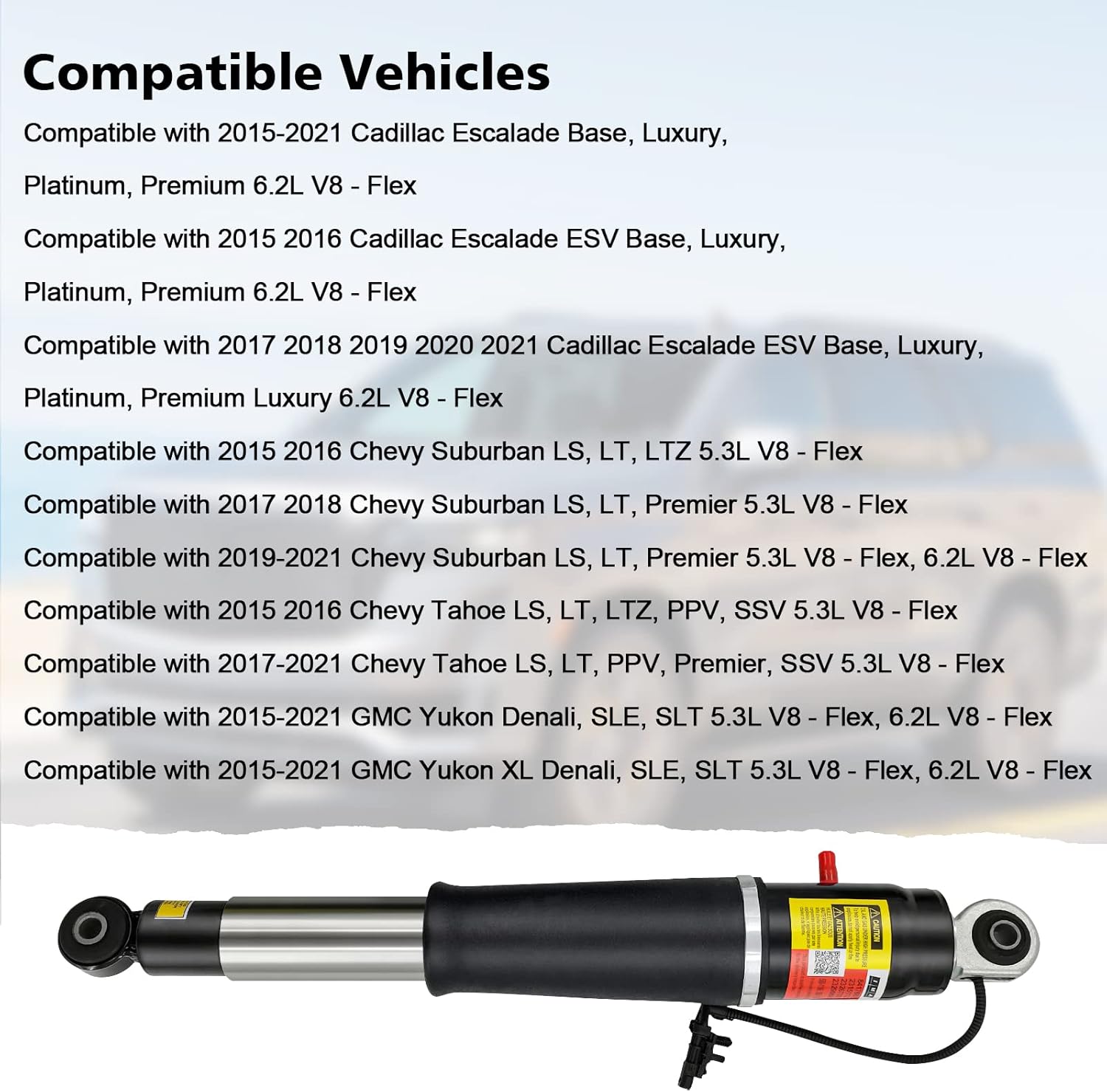 Rear Air Shocks and Struts Adjustable Car Suspension Shock Absorbers E7570