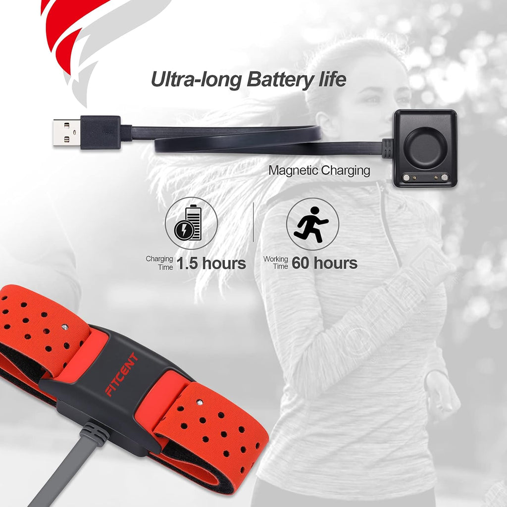 Heart Rate Monitor Armband, Bluetooth ANT+ Optical Sensor, Pack of 2 F140