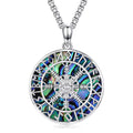 Viking Compass Necklace 925 Sterling Silver Vegvisir Pendant Amulet Q53725