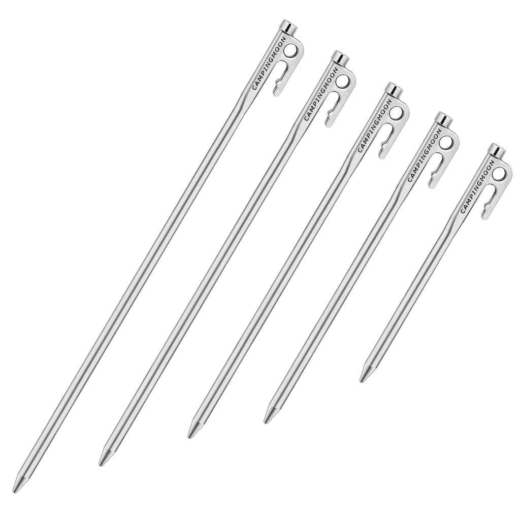 Steel Tent Stakes Pegs with Hook and Hole Design R28862