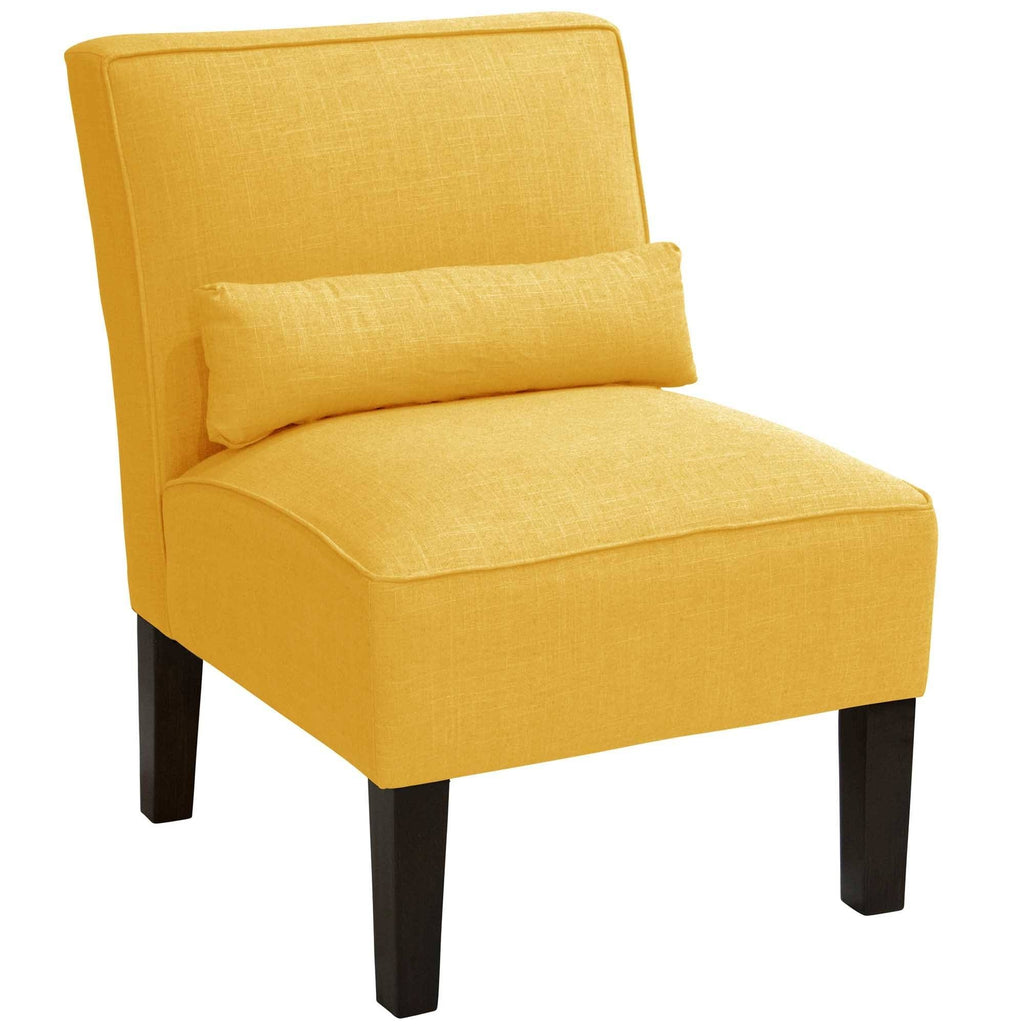 Navy Linen Armless Chair Q3880