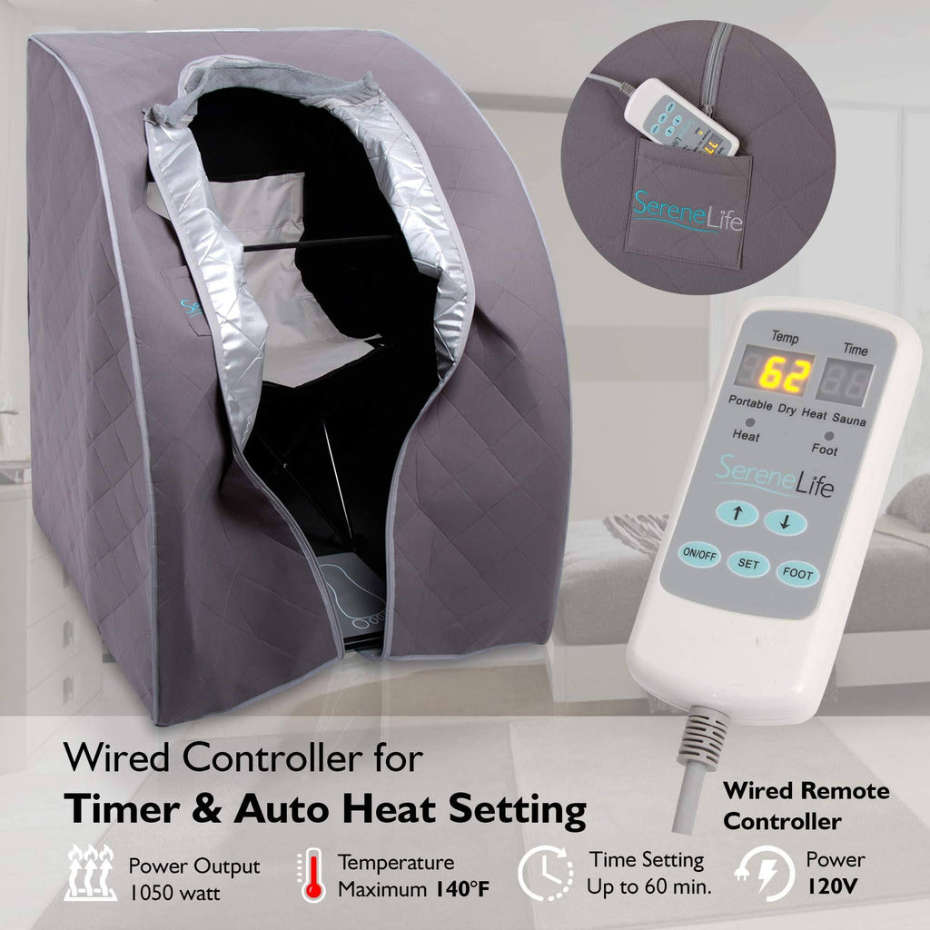 Portable Infrared Home Spa One Person Sauna with Foot Pad and Chair T523