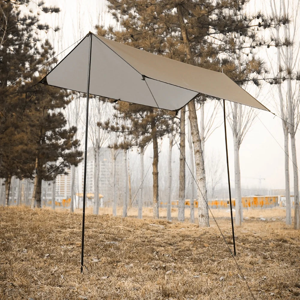 Waterproof Camping Tarp with Poles N7649