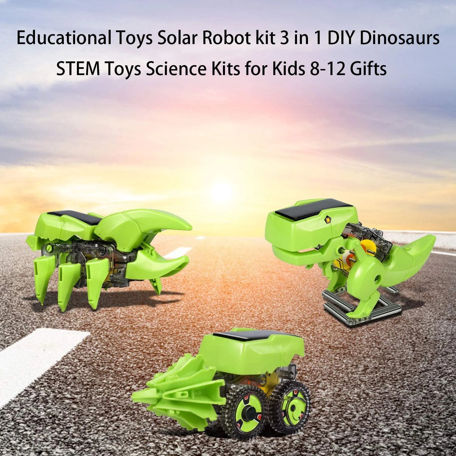 Solar Robot Kit 3-in-1 DIY Dinosaurs Science Kits Toys P8103