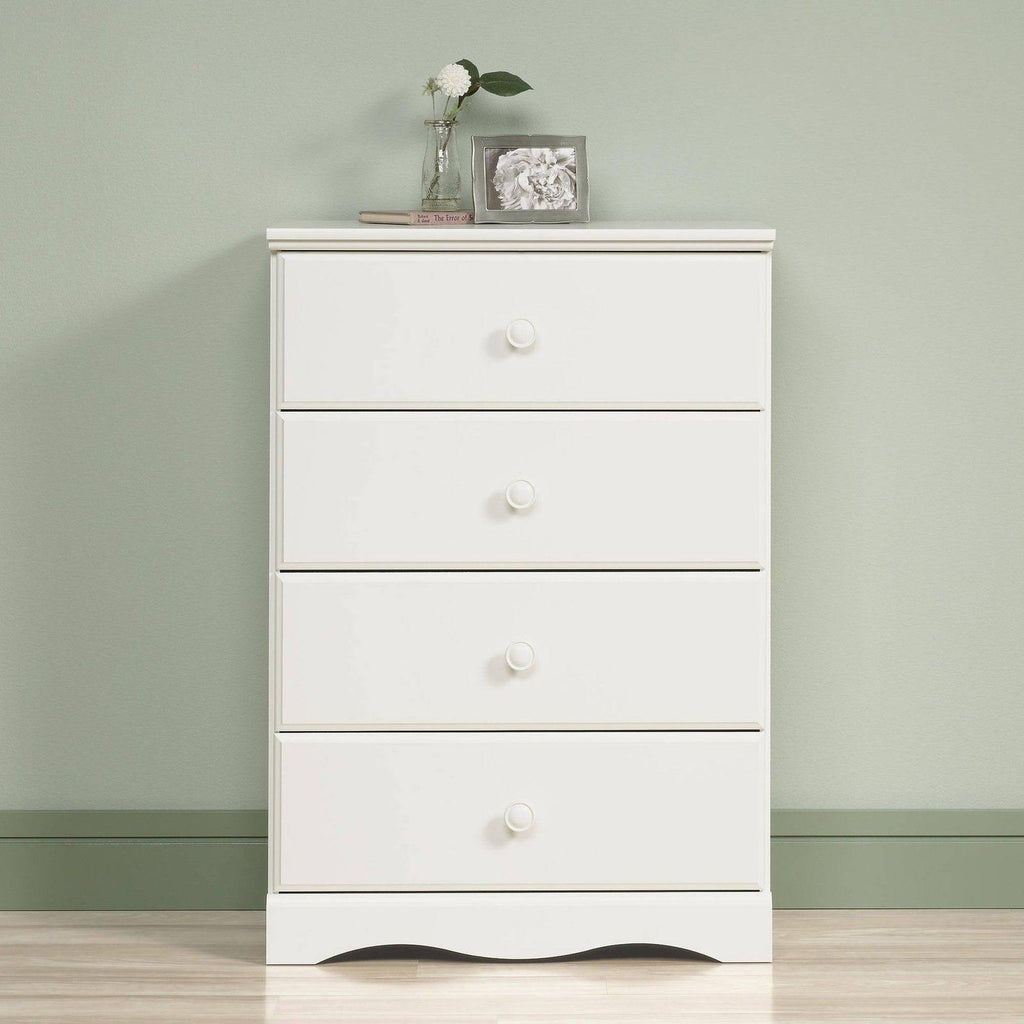 4-Drawer Chest, Soft White Finish L443543