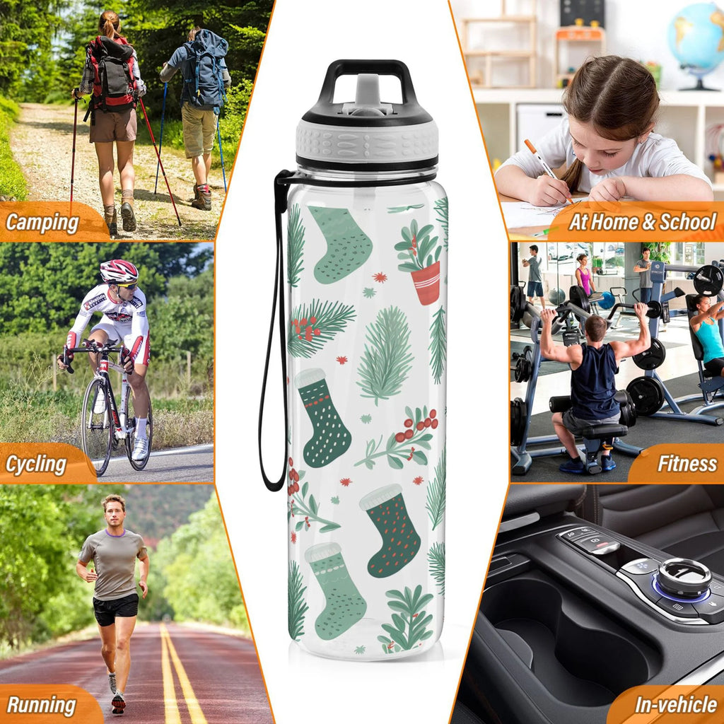 Clear 32oz Tritan Water Bottle with Straw G954611