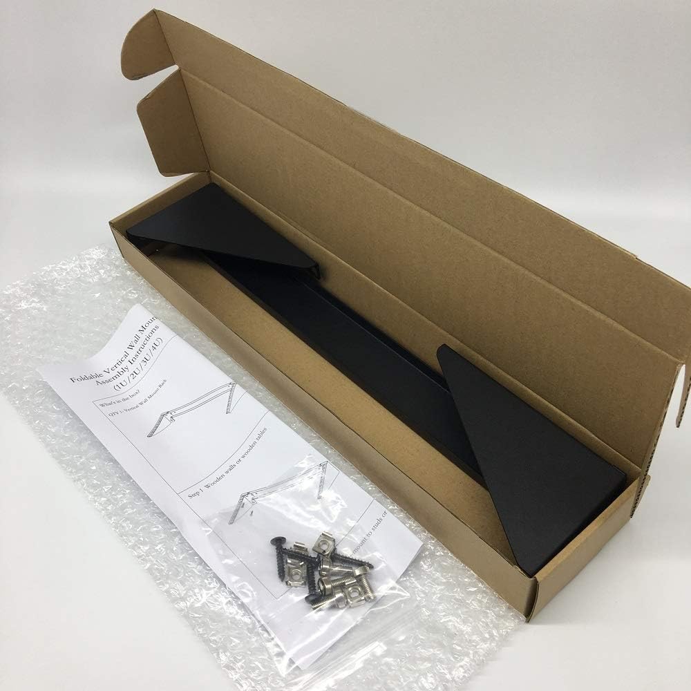 2U Light-Loading Foldable 19 Inches Cold Rolled Steel Vertical Wall Mount Rack L434695