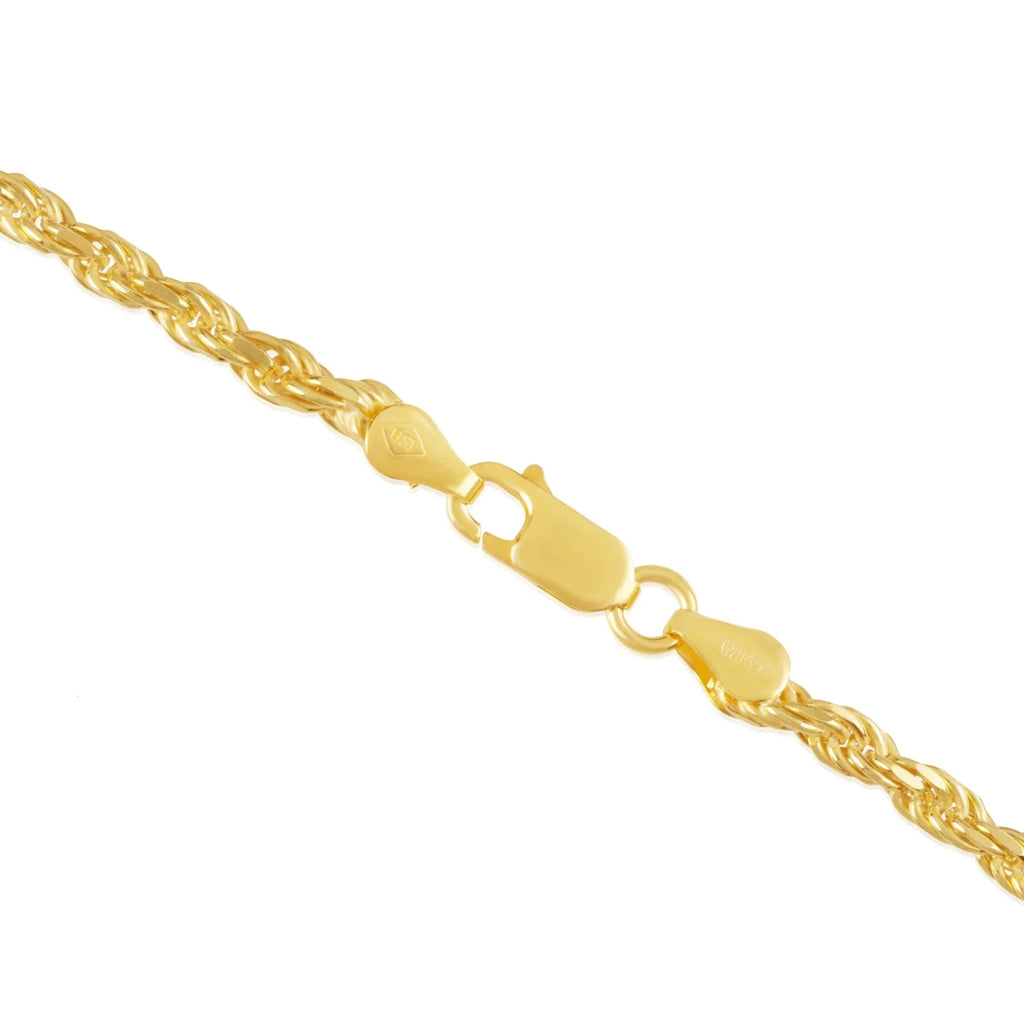 Rope Chain Necklaces and Bracelets, 3.40MM Thick, 26 Inches E8584