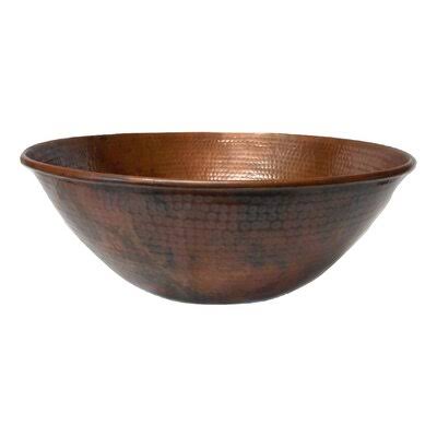 Copper Circular Vessel Bathroom Sink V5296