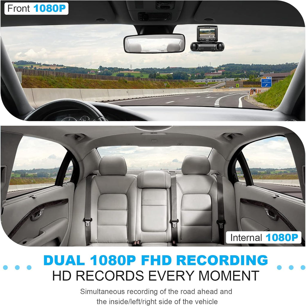 3 Channel Front Inside Rear Dash Cam with WiFi D324640