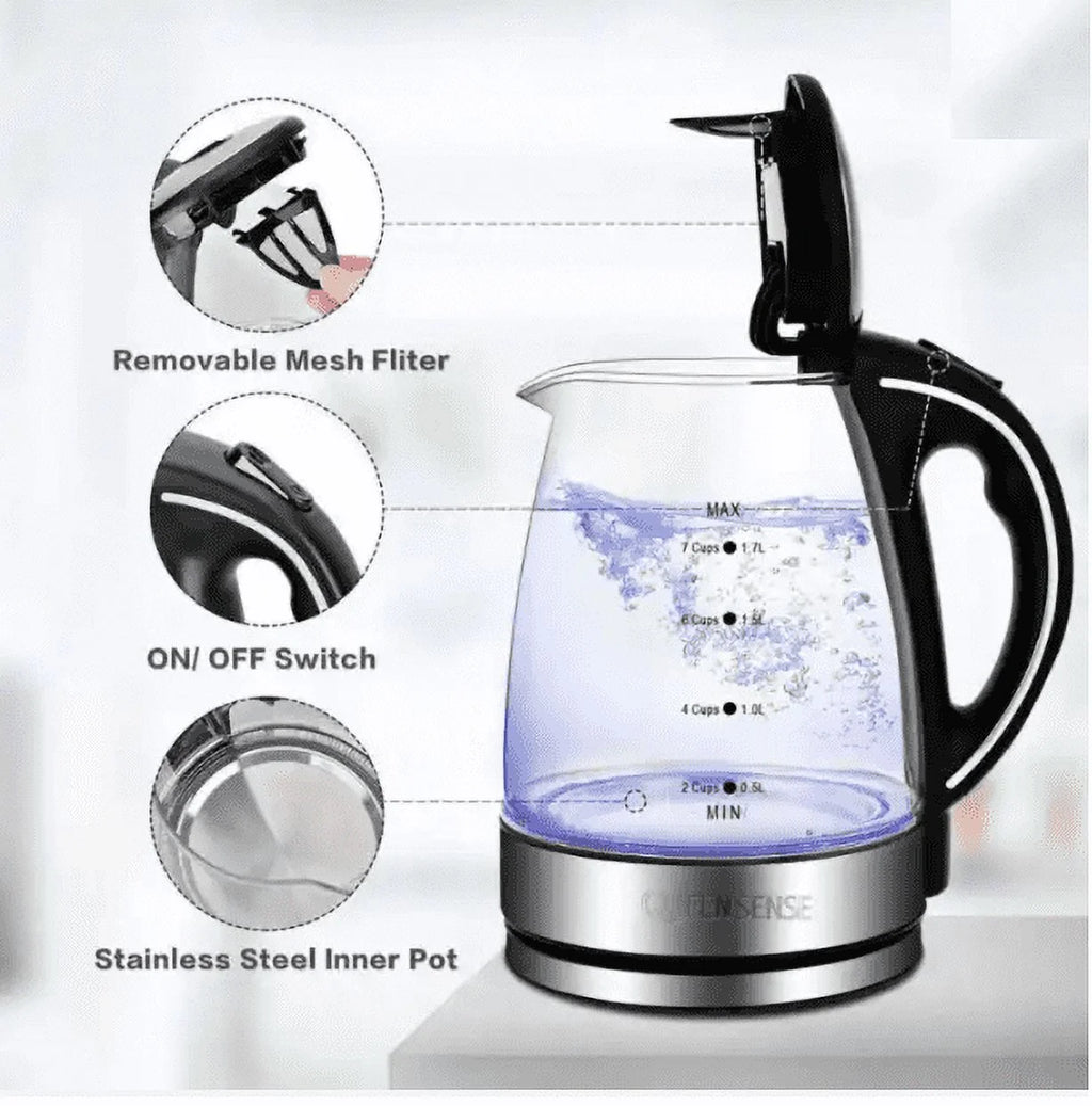 1.7L Electric Glass Kettle R672