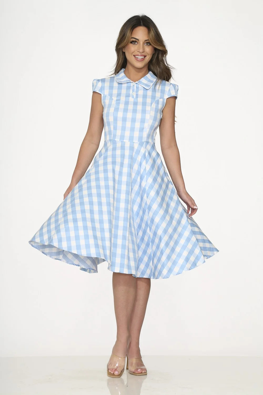 Blue Gingham Dress E131674