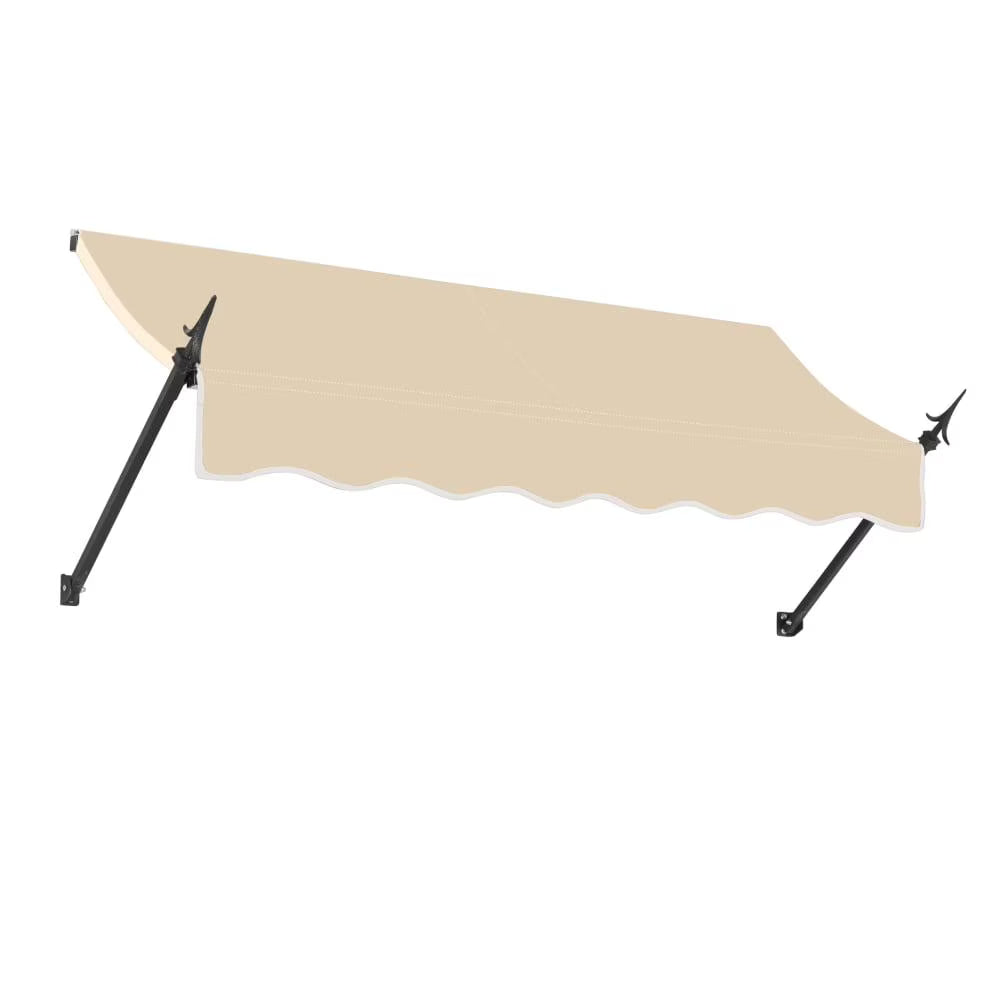 10.375 ft Fixed Awning Acrylic Fabric, Tan C3230