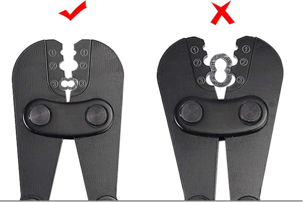 Wire Rope Crimper Crimping Tool with Aluminum Crimping Loop Sleeve and Cable Thimble F9995