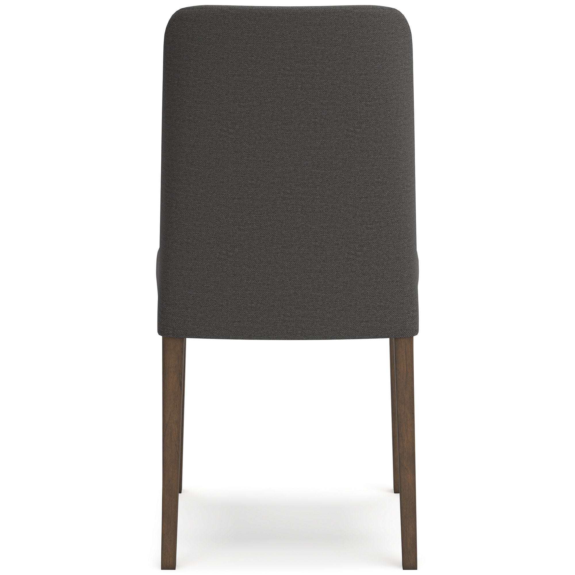 Upholstered Side Chair with Foam Cushion, Set of 2, Dark Gray & Brown P27181