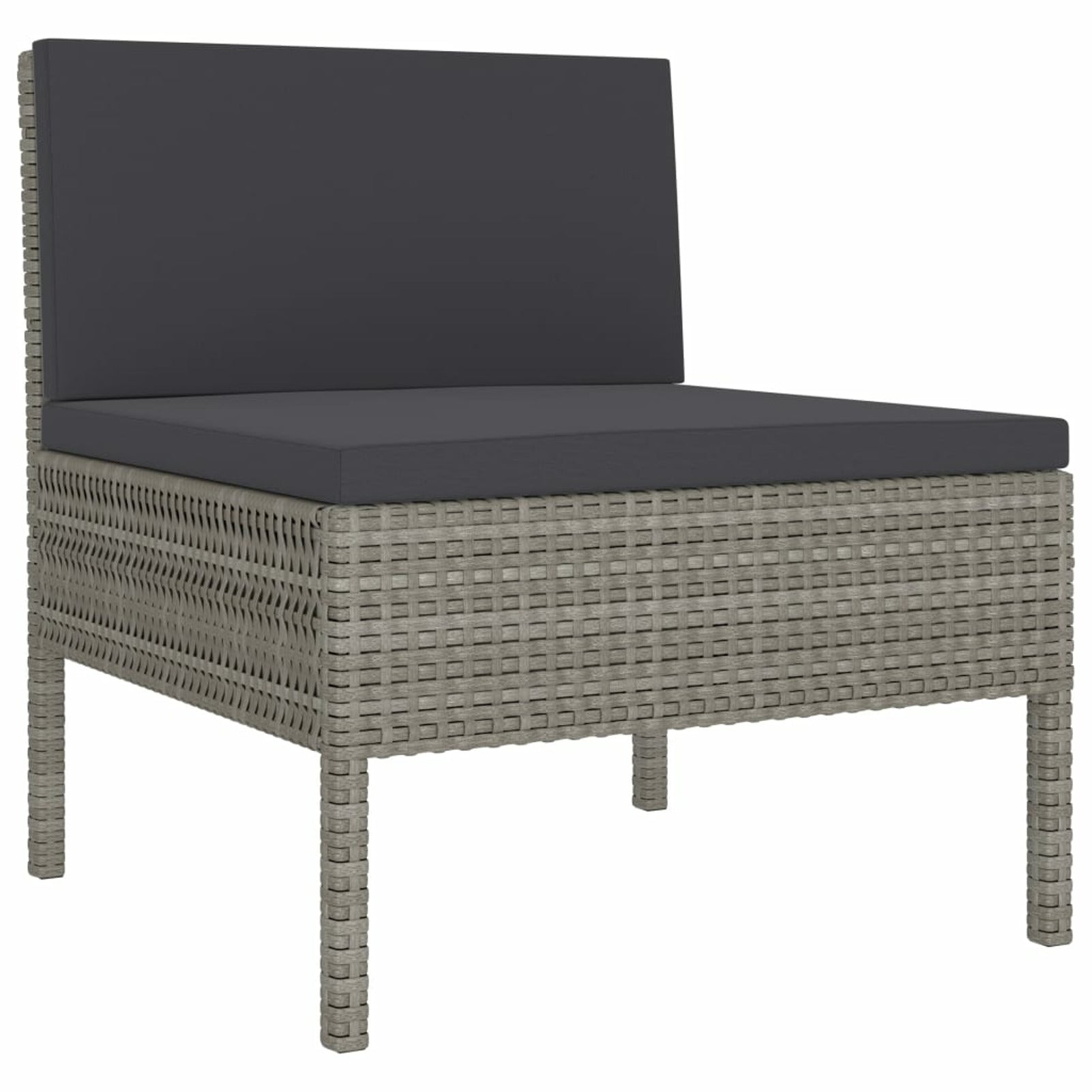 9 Piece Poly Rattan Outdoor Sectional Sofa Set with Cushions W786
