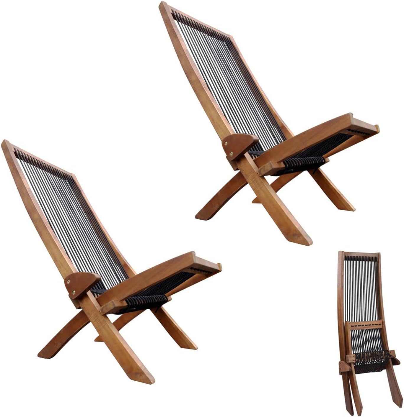 Acacia Wood Folding Lounge Chair B8317