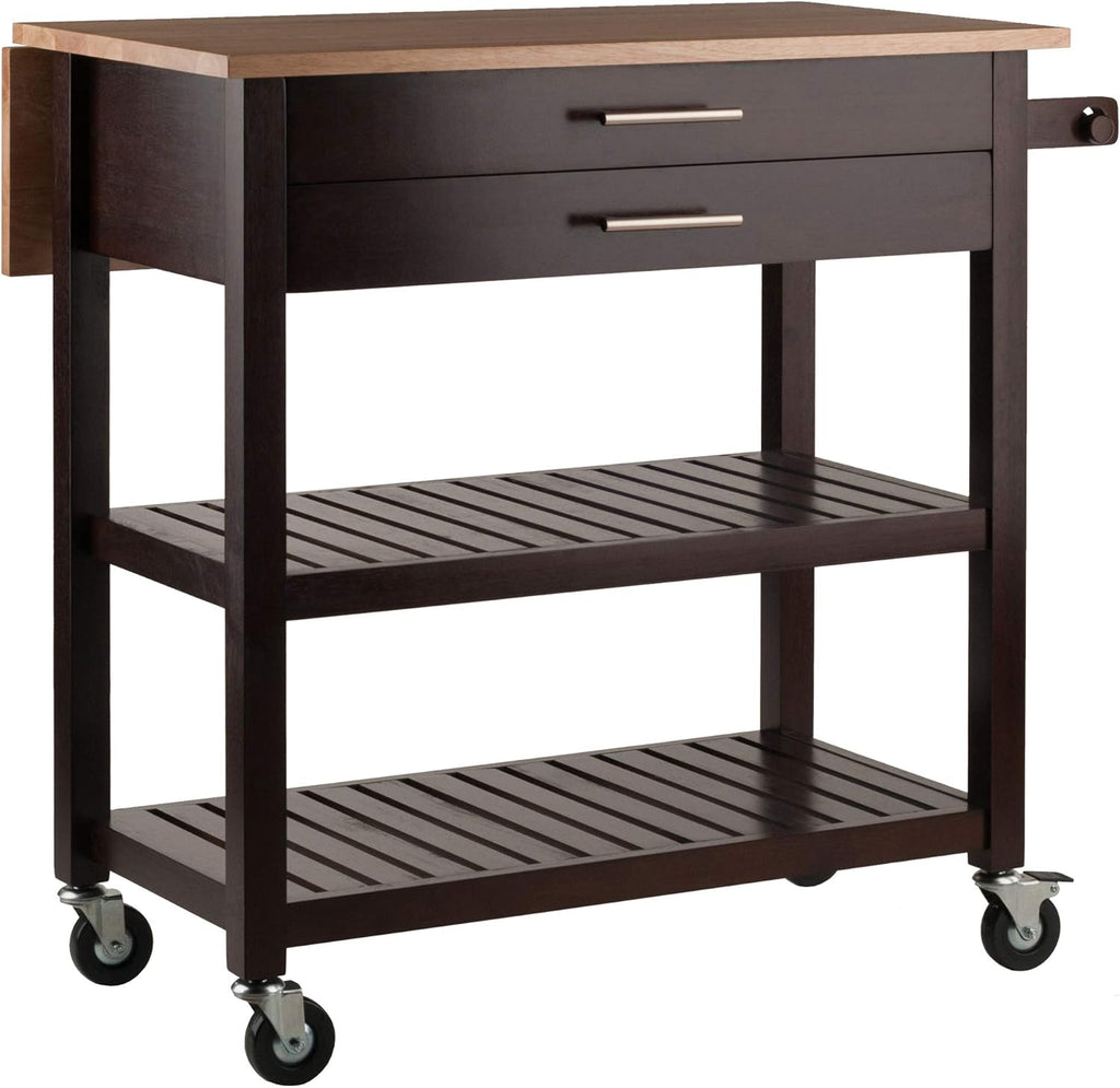 Cappuccino Natural Kitchen Cart K554532