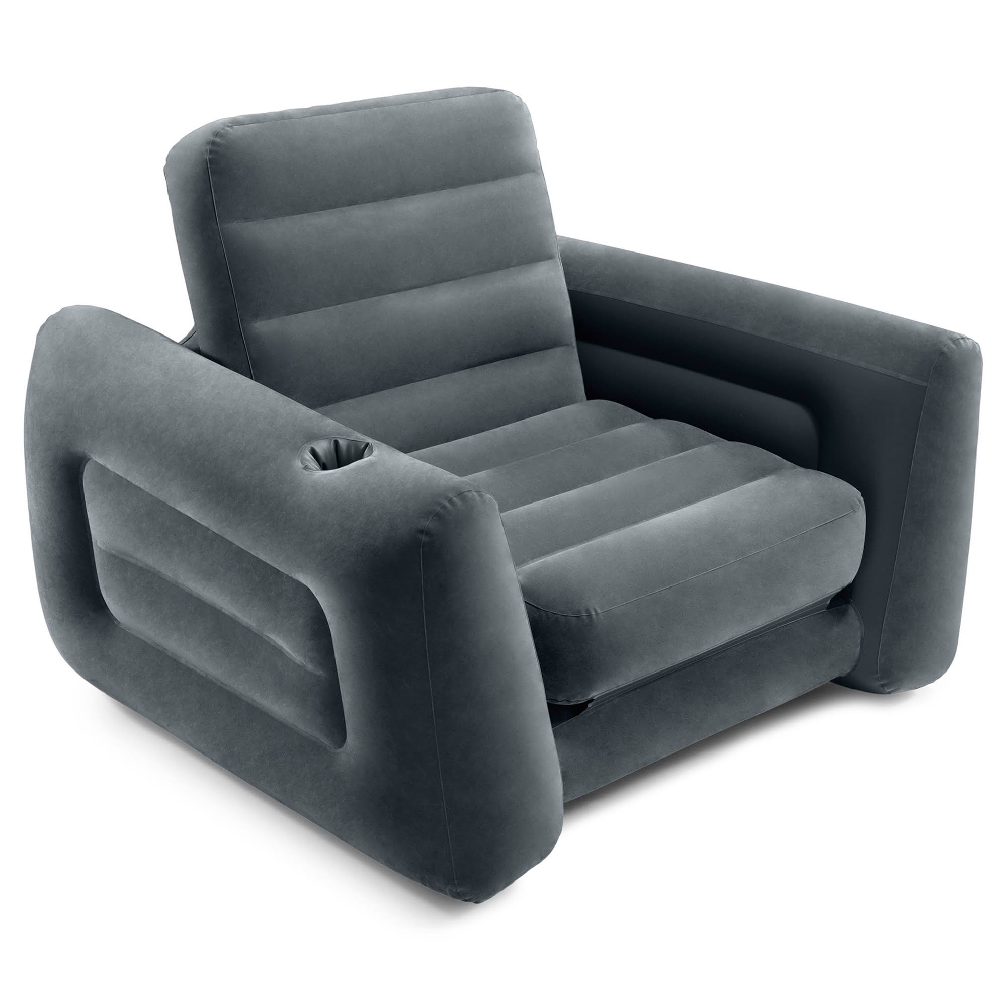 Inflatable Pull Out Sofa Chair Sleeper with Twin Sized Air Mattress B8891