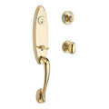 Polished Brass Single Cylinder Keyed Entry Handleset F5396