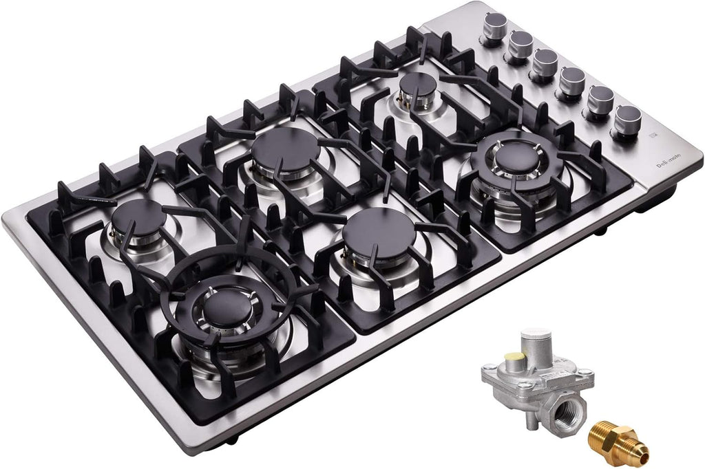 34" 6 Sealed Burner Stainless Steel Drop-In Gas Cooktop K52871