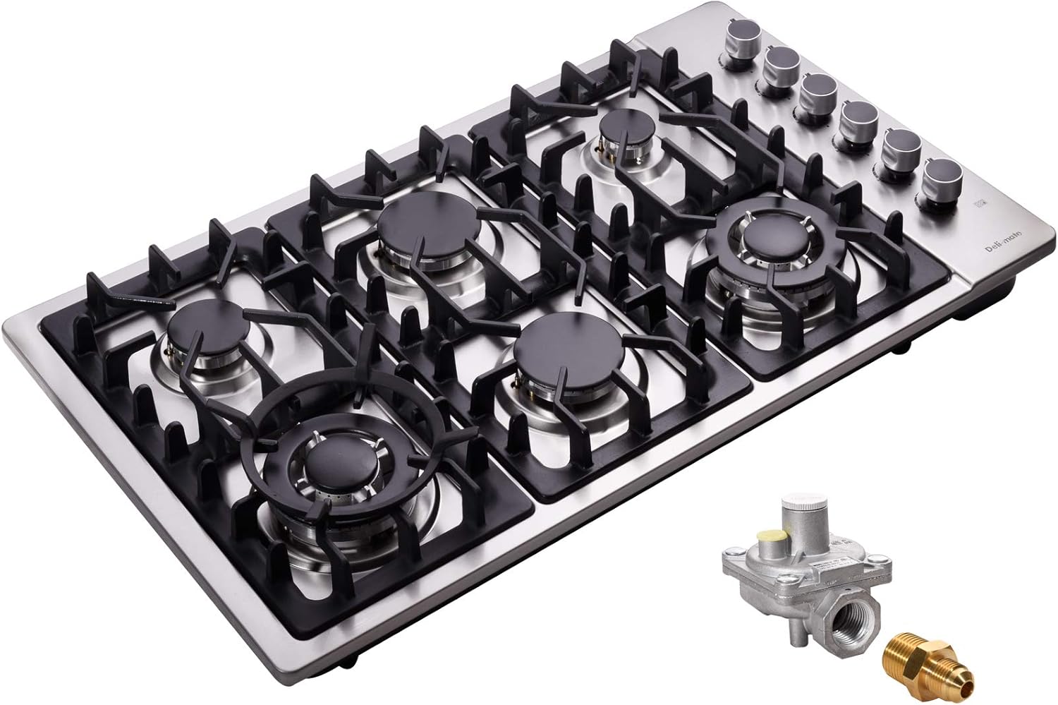 34" 6 Sealed Burner Stainless Steel Drop-In Gas Cooktop K52871