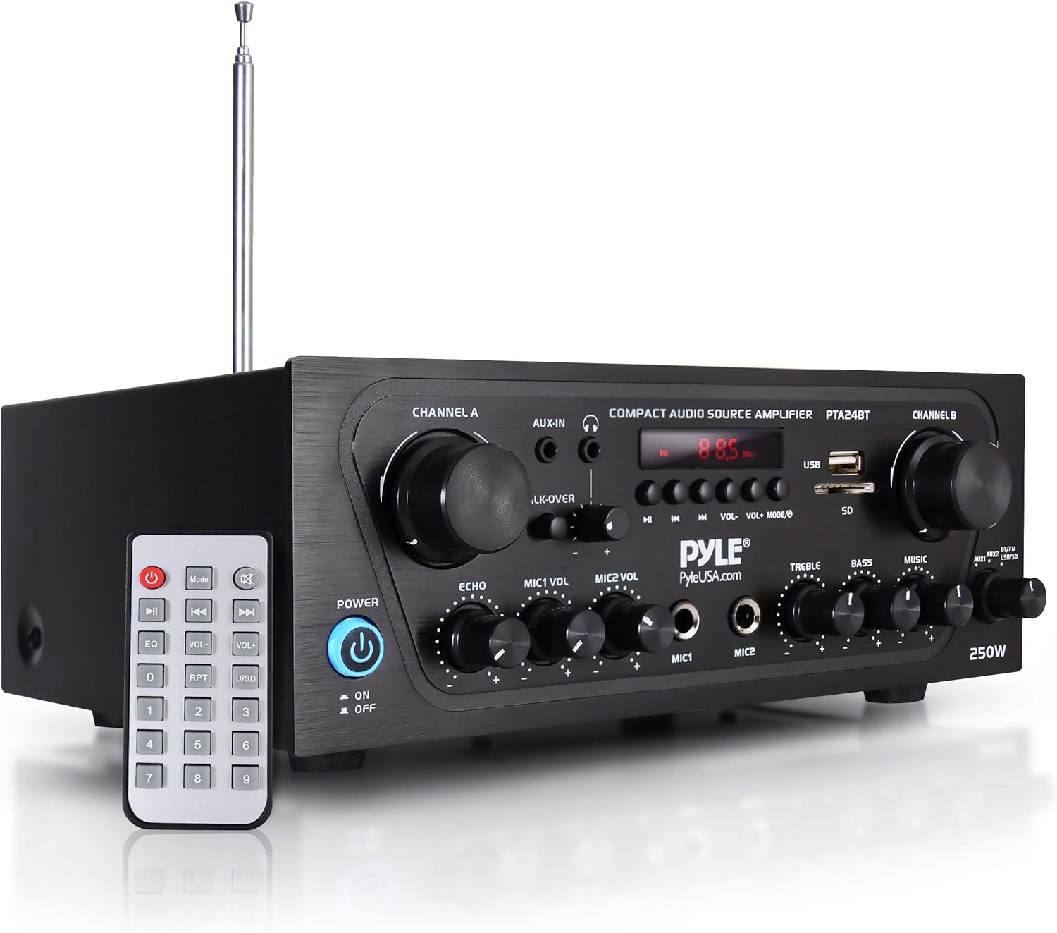 Wireless 6 Channel 600 Watt Bluetooth Stereo Receiver Amplifier G1500