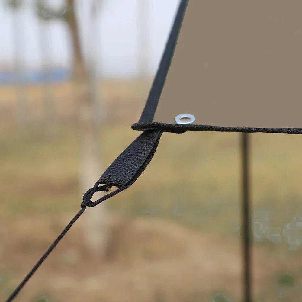 Waterproof Camping Tarp with Poles N7649