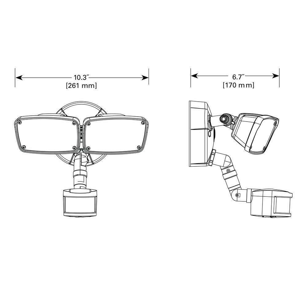 LED Dual Head Smart Motion Light, White P13324