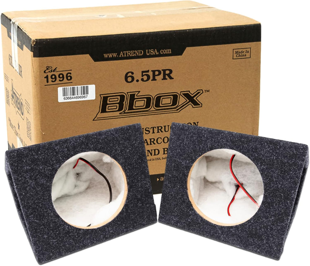 6.5" Speaker Enclosures Set of 2 (Black) Q24910