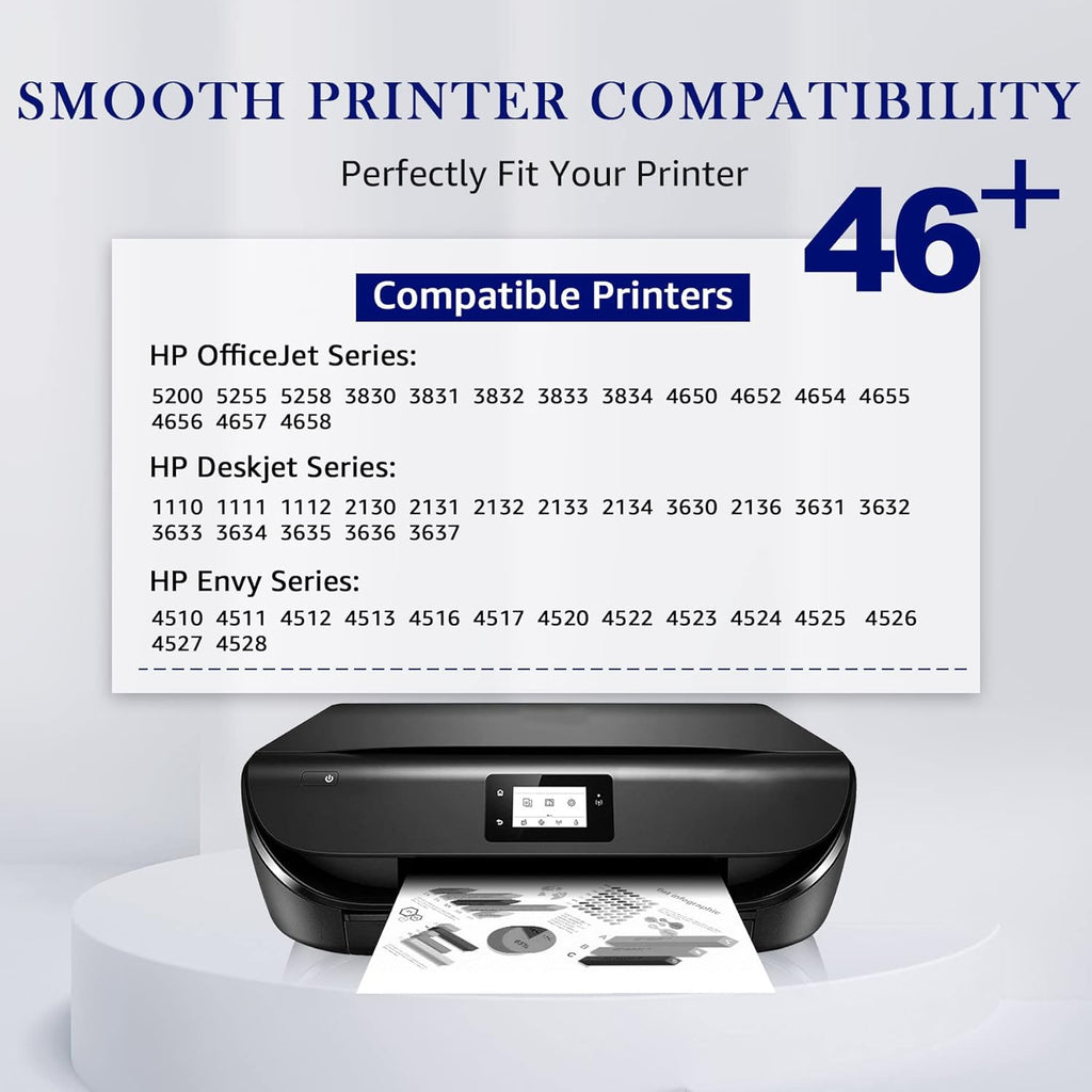 Remanufactured Ink Cartridge Combo Pack for HP 63 XL (1 Black, 1 Color) Pack of 2 D604