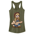 Military Green Racerback Tank Top X1688