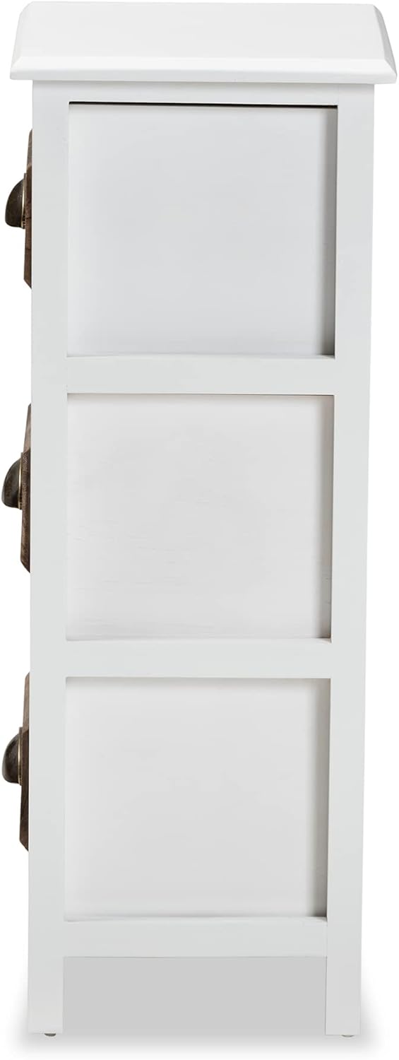 Walnut Brown/White Multipurpose Shelving and Cabinets V8419
