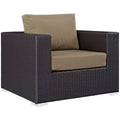 Brown Rattan Patio Lounge Chair P437637