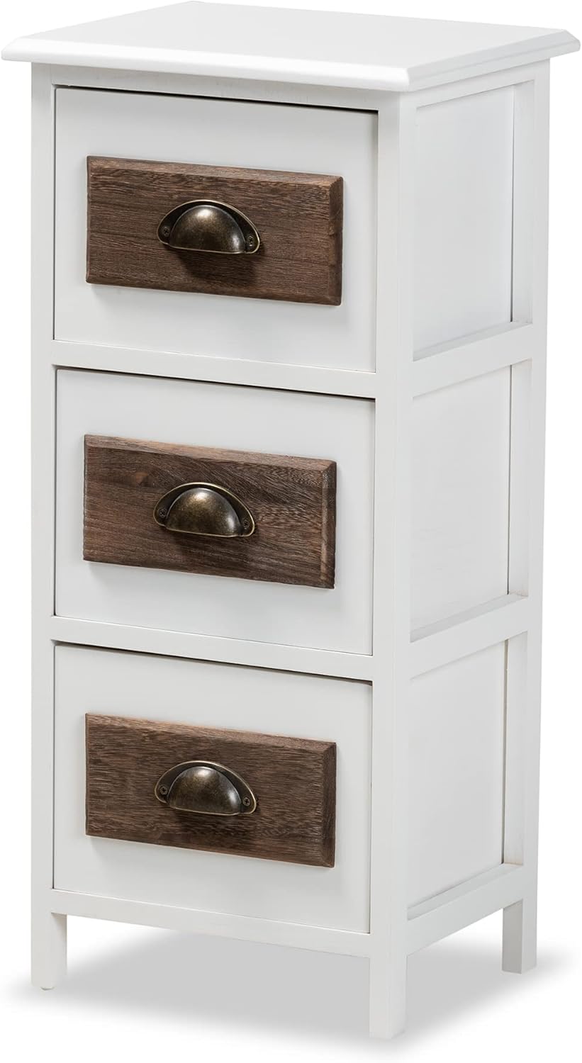 Walnut Brown/White Multipurpose Shelving and Cabinets V8419