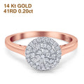 14K Rose Gold Diamond Engagement Ring Size 5 G61333