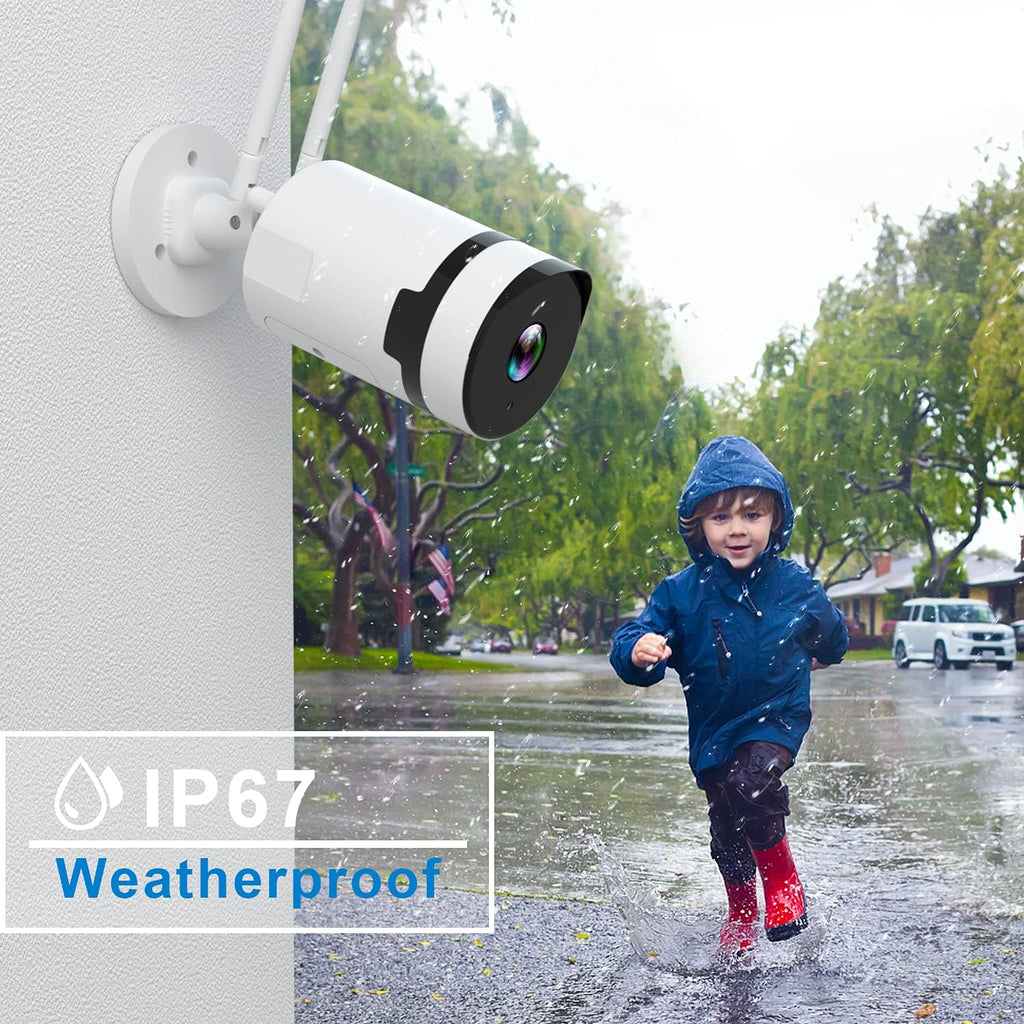 Outdoor Security Camera System with Two Cameras and Base Station A1698