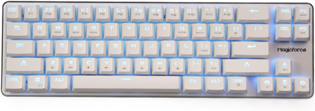 68-Key White Mechanical Gaming Keyboard N36888