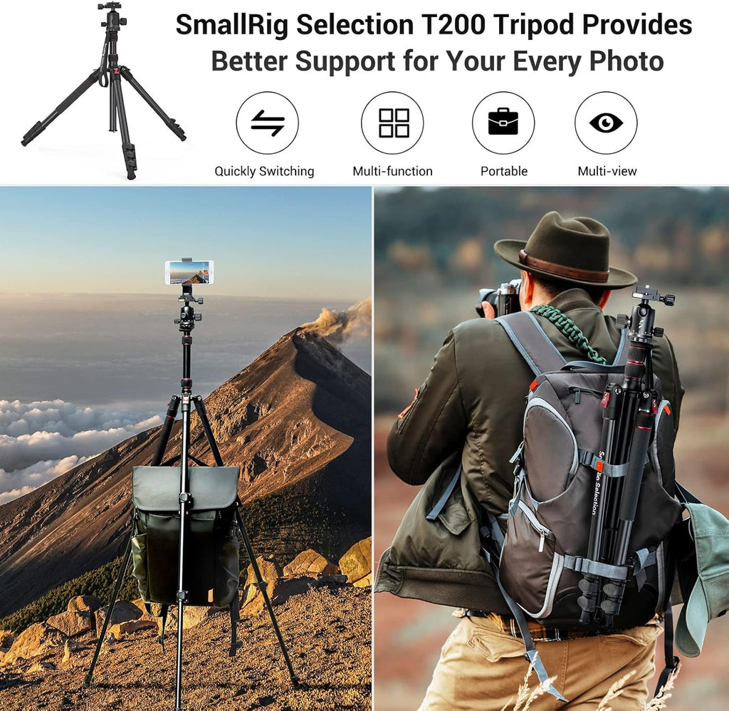 Aluminum Camera Tripod Monopod, Foldable, 360 Degree Ball Head Quick Release Plate, Max. Payload 33lb, Adjustable Height 18.5 to 78, Pack of 2 W258158