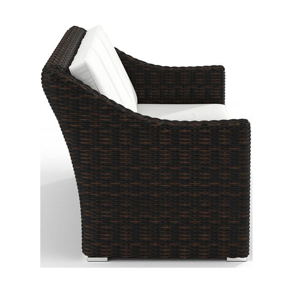 Beige Cast Iron Outdoor Wicker Sofa S65720