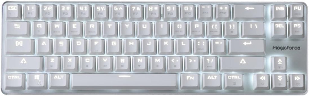 68-Key White Mechanical Gaming Keyboard N36888