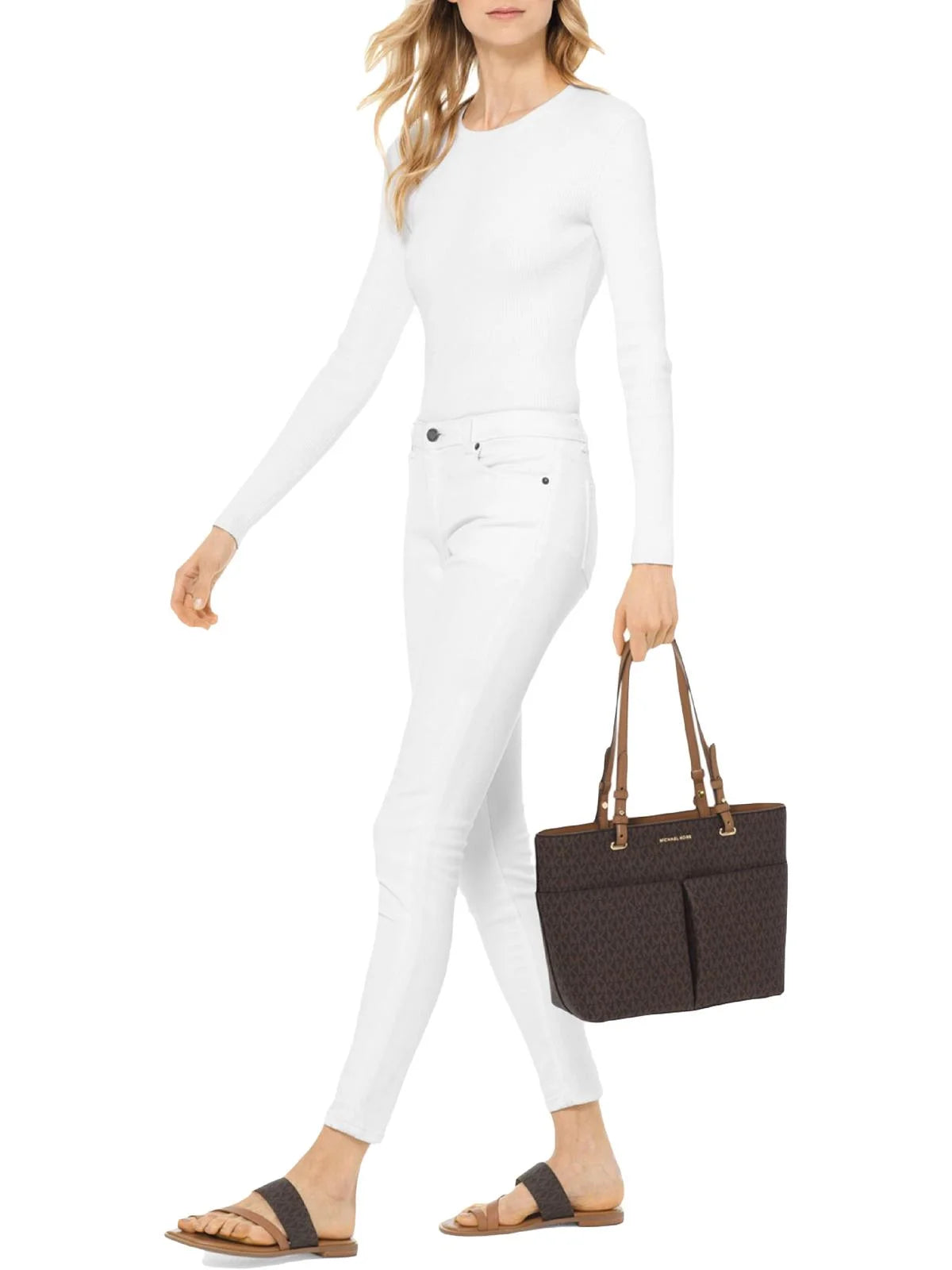 Brown Acorn Bedford Medium Logo Tote K324576