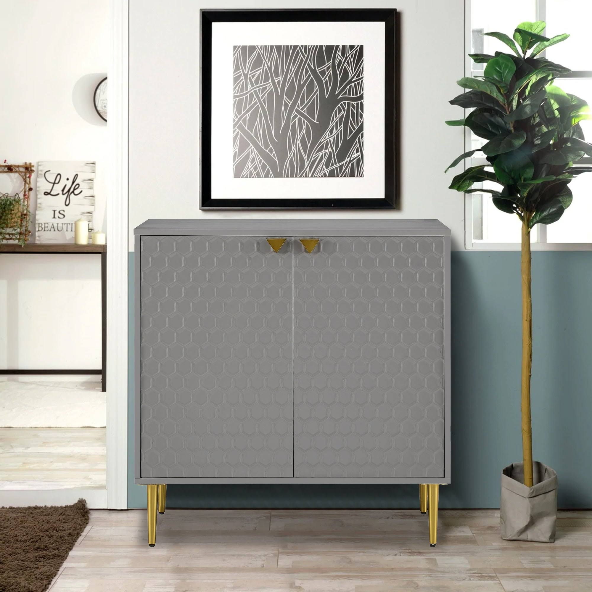 Green 2-Door Accent Cabinet L853